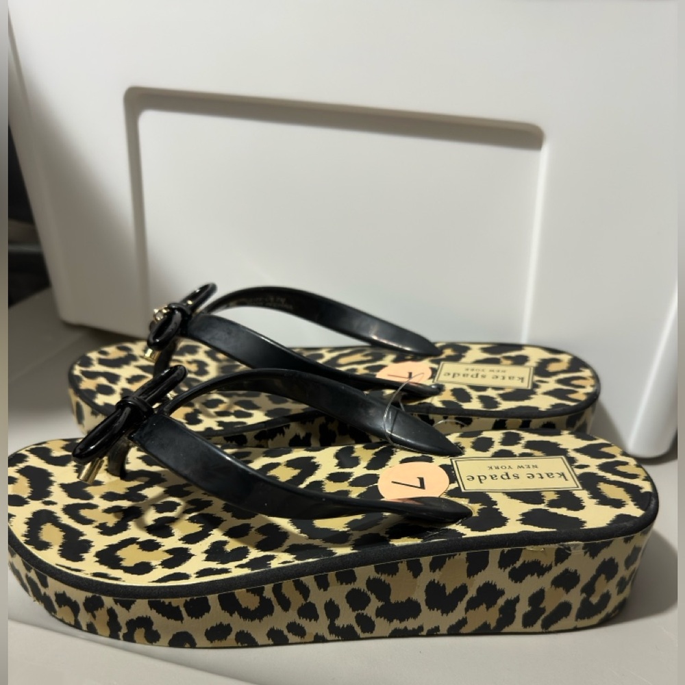 Kate Spade Rhett Leopard Wedge Sandals